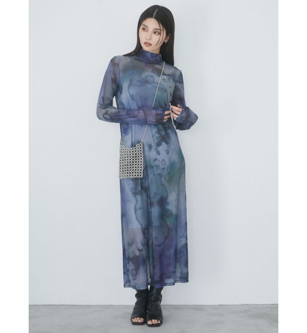 MURUA「ニュアンスパターンシアーワンピース」|ワンピース|