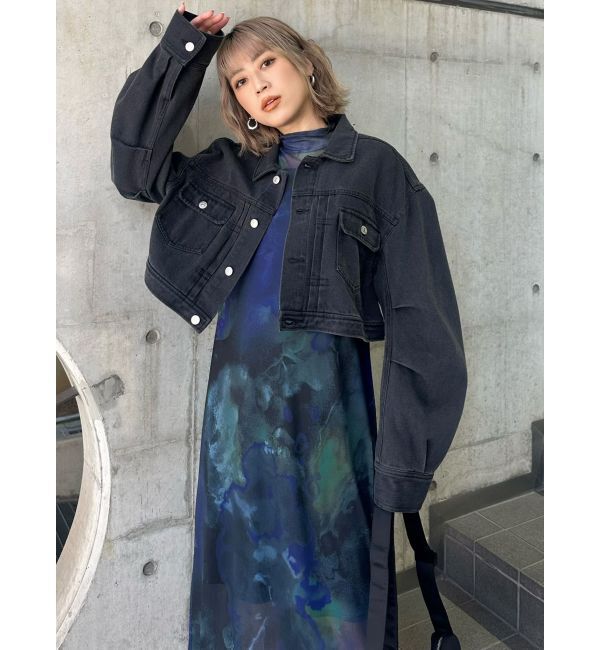 MURUA「ニュアンスパターンシアーワンピース」|ワンピース|