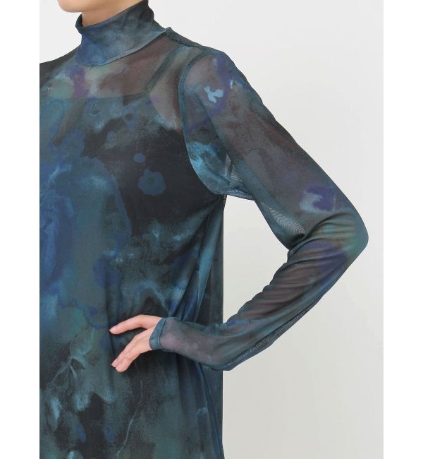 MURUA「ニュアンスパターンシアーワンピース」|ワンピース|