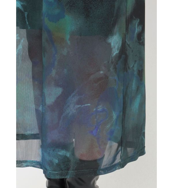 MURUA「ニュアンスパターンシアーワンピース」|ワンピース|