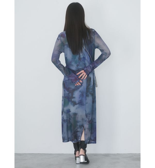 MURUA「ニュアンスパターンシアーワンピース」|ワンピース|