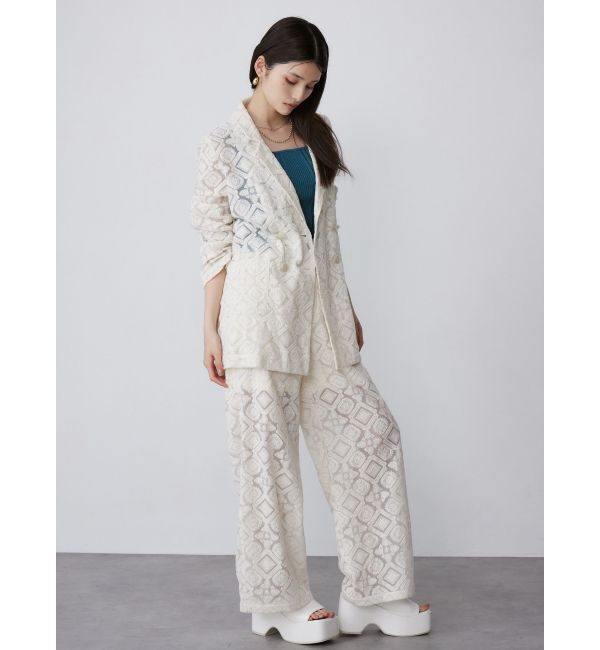 MURUA「レースシアージャケット【セットアップ着用可】【WEB限定】」|テーラードジャケット|