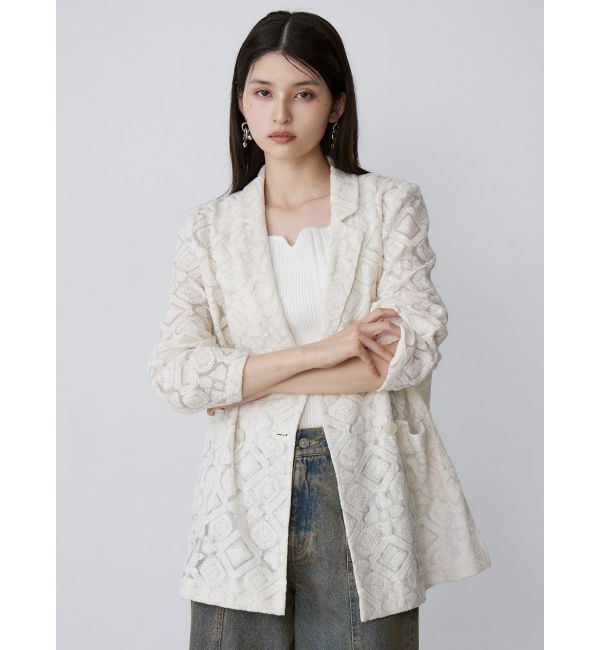 MURUA「レースシアージャケット【セットアップ着用可】【WEB限定】」|テーラードジャケット|