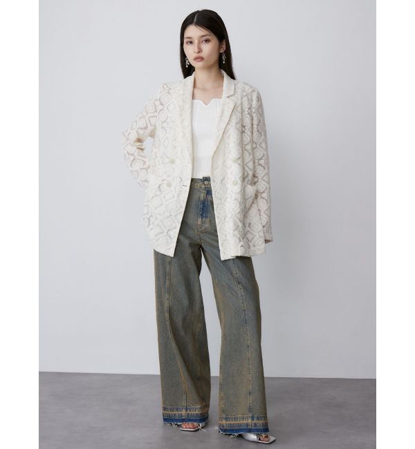 MURUA「レースシアージャケット【セットアップ着用可】【WEB限定】」|テーラードジャケット|