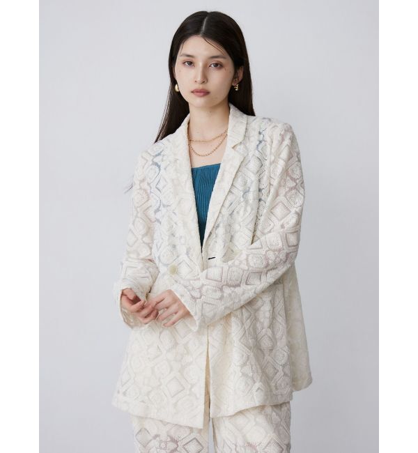 MURUA「レースシアージャケット【セットアップ着用可】【WEB限定】」|テーラードジャケット|