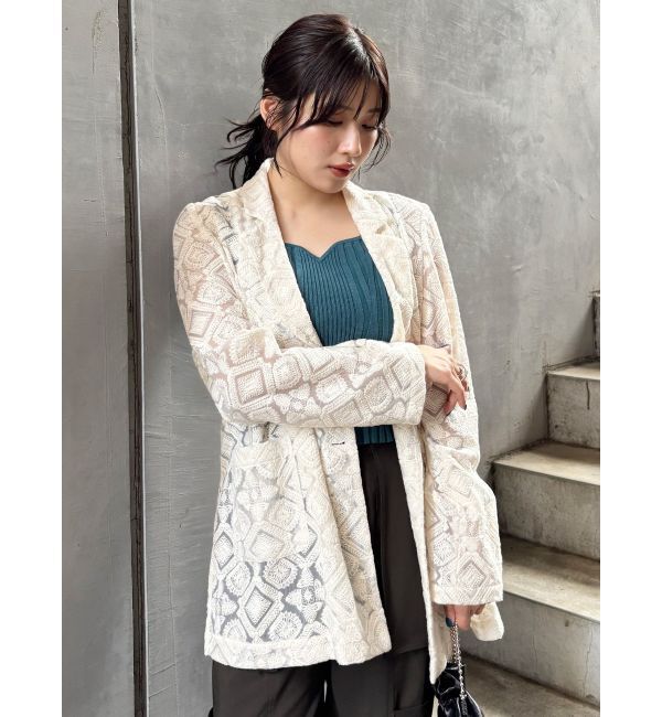 MURUA「レースシアージャケット【セットアップ着用可】【WEB限定】」|テーラードジャケット|