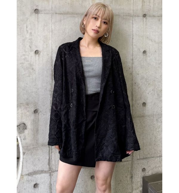 MURUA「レースシアージャケット【セットアップ着用可】【WEB限定】」|テーラードジャケット|