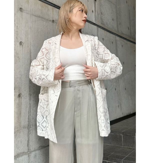 MURUA「レースシアージャケット【セットアップ着用可】【WEB限定】」|テーラードジャケット|