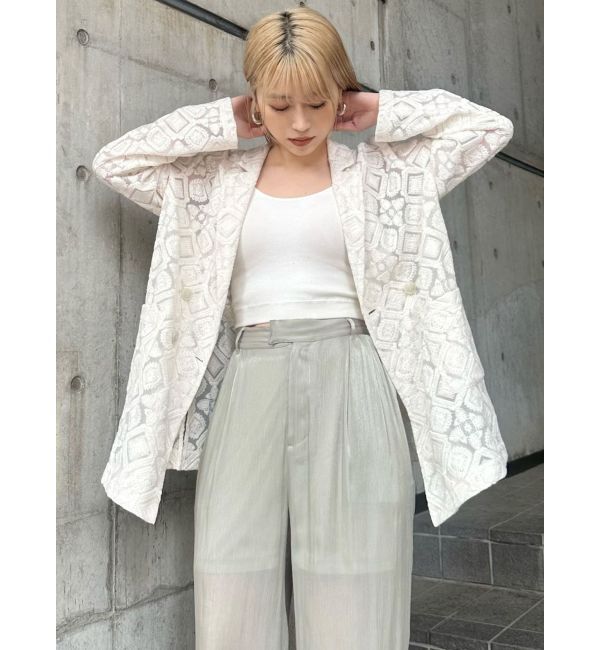 MURUA「レースシアージャケット【セットアップ着用可】【WEB限定】」|テーラードジャケット|