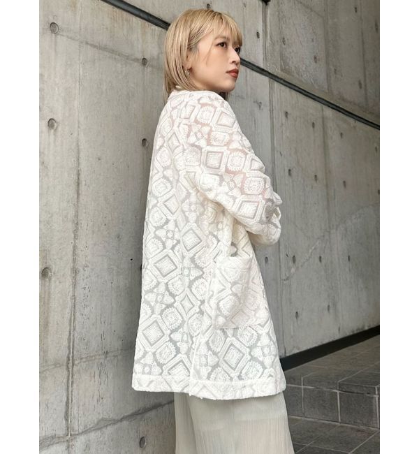 MURUA「レースシアージャケット【セットアップ着用可】【WEB限定】」|テーラードジャケット|