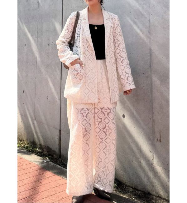 MURUA「レースシアージャケット【セットアップ着用可】【WEB限定】」|テーラードジャケット|