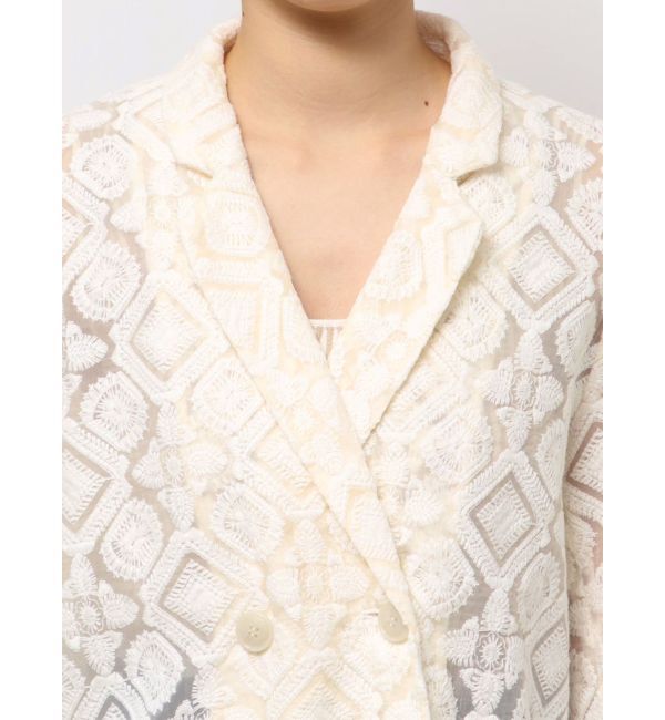 MURUA「レースシアージャケット【セットアップ着用可】【WEB限定】」|テーラードジャケット|