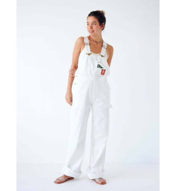 Ungrid「Lee別注 ワッペンデザインデニムサロペット」|オールインワン|アイボリー