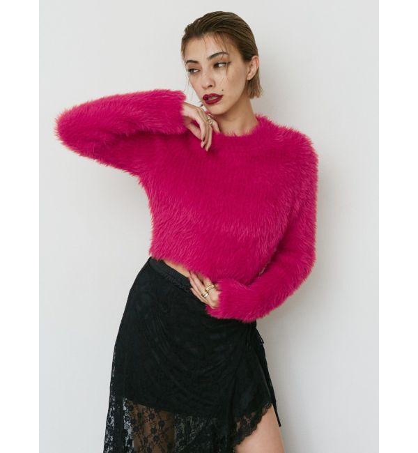 EVRIS「フェザーヤーンコンパクトニットトップス」|ニット・セーター|