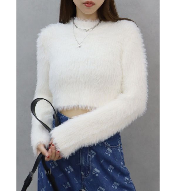 EVRIS「フェザーヤーンコンパクトニットトップス」|ニット・セーター|