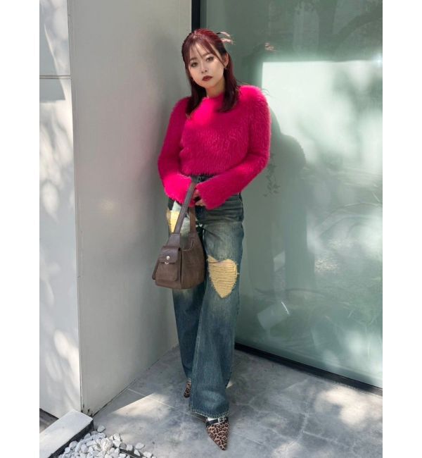 EVRIS「フェザーヤーンコンパクトニットトップス」|ニット・セーター|