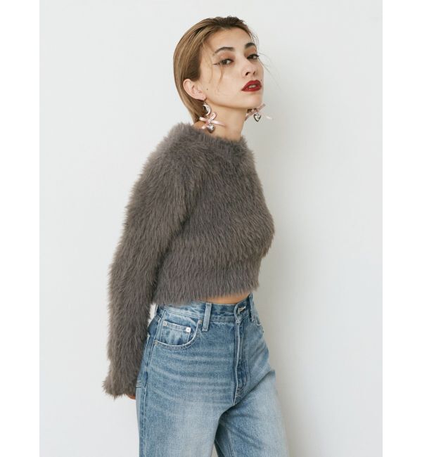 EVRIS「フェザーヤーンコンパクトニットトップス」|ニット・セーター|