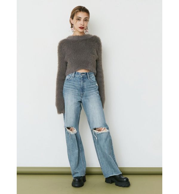 EVRIS「フェザーヤーンコンパクトニットトップス」|ニット・セーター|