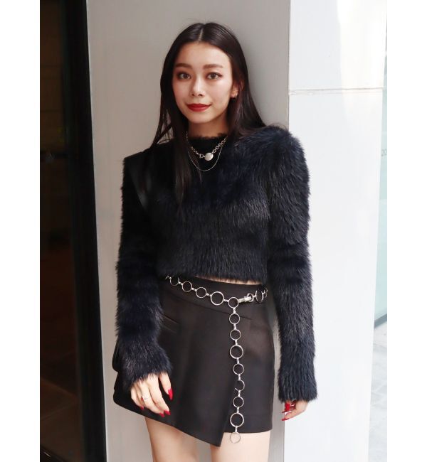 EVRIS「フェザーヤーンコンパクトニットトップス」|ニット・セーター|