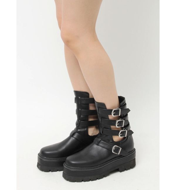 EVRIS「バックルモチーフショートブーツ」|ショートブーツ|