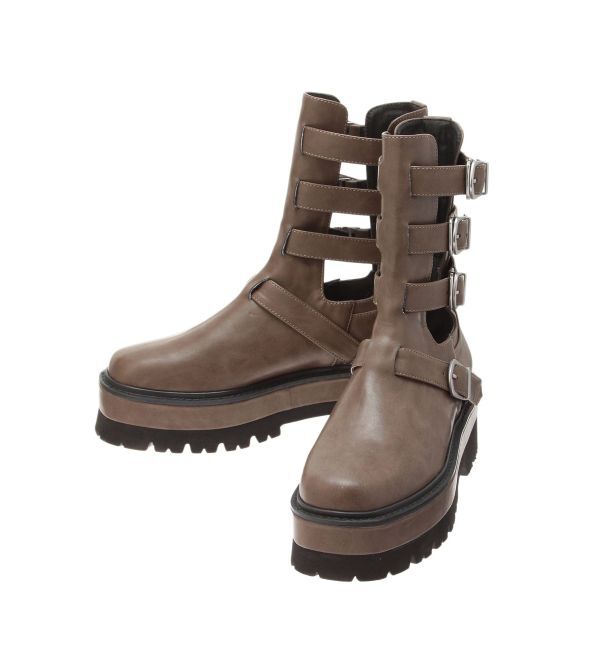 EVRIS「バックルモチーフショートブーツ」|ショートブーツ|