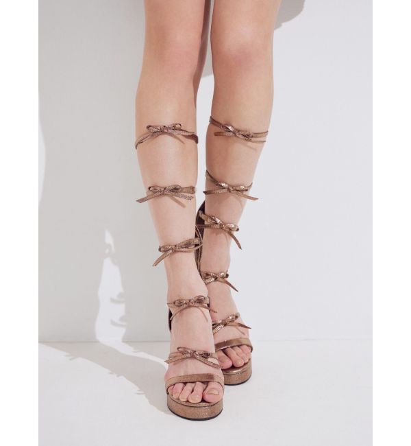 EVRIS「リボンストラップロングヒールサンダル」|サンダル|