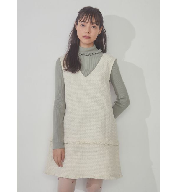 merry jenny「ツイードミニジャンスカ」|ジャンパースカート|