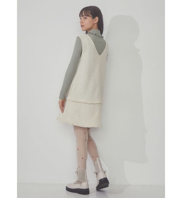 merry jenny「ツイードミニジャンスカ」|ジャンパースカート|
