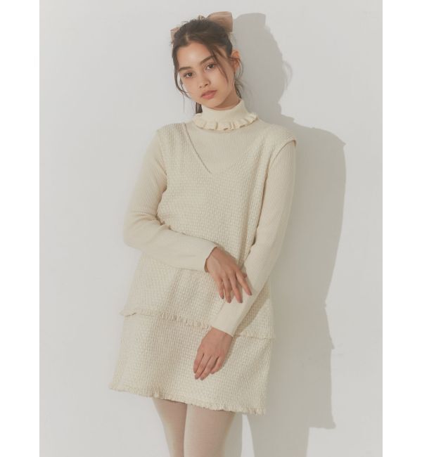 merry jenny「ツイードミニジャンスカ」|ジャンパースカート|