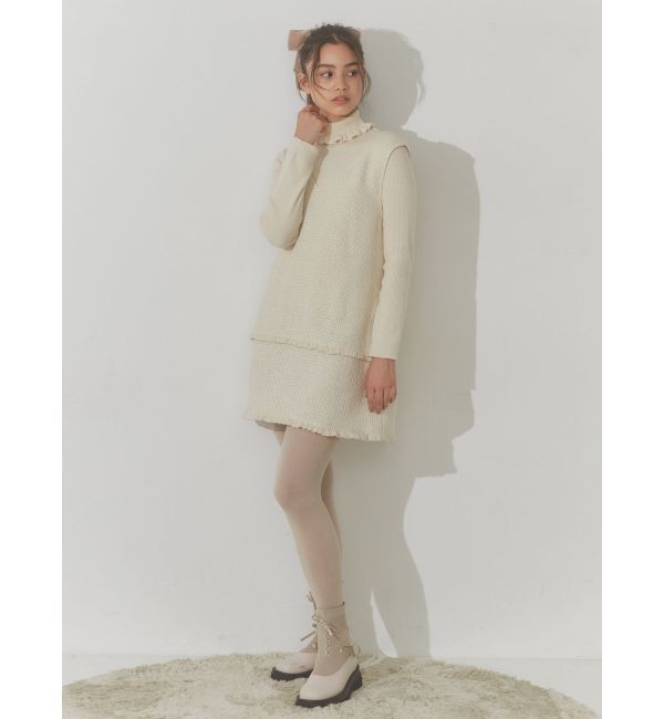 merry jenny「ツイードミニジャンスカ」|ジャンパースカート|
