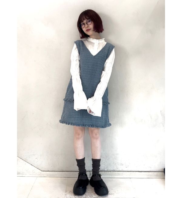 merry jenny「ツイードミニジャンスカ」|ジャンパースカート|
