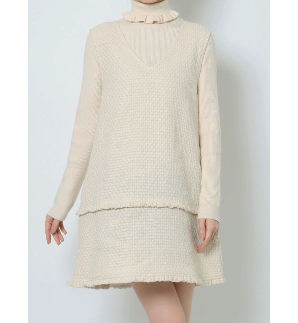 merry jenny「ツイードミニジャンスカ」|ジャンパースカート|