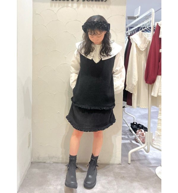 merry jenny「ツイードミニジャンスカ」|ジャンパースカート|