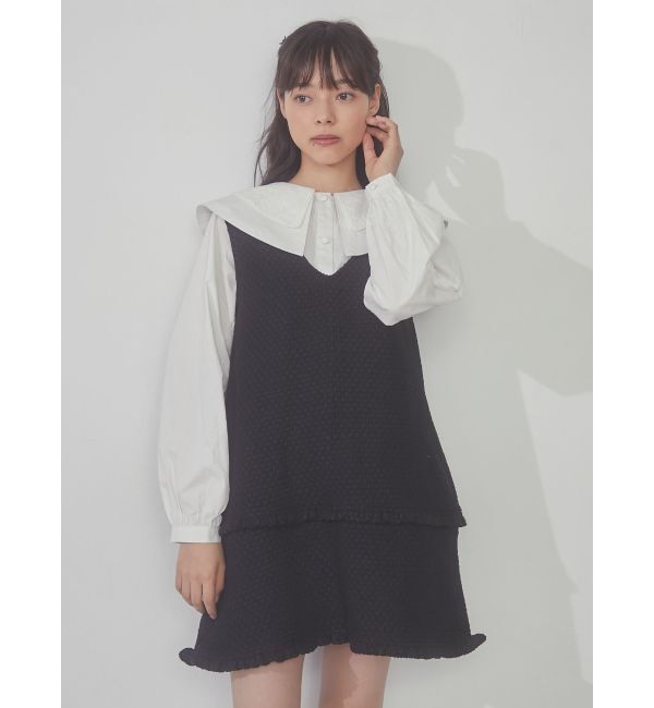 merry jenny「ツイードミニジャンスカ」|ジャンパースカート|