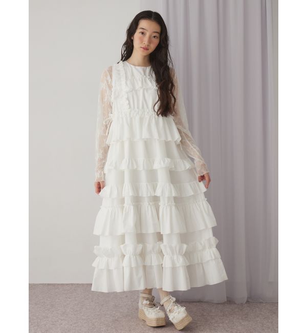 merry jenny「シアーレースコンビtops」|Tシャツ・カットソー|