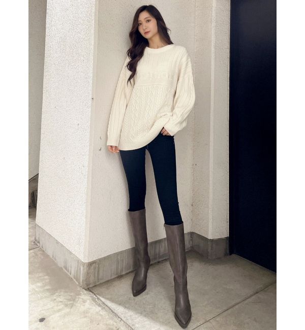 GYDA「BODACIOUS ケーブルニットトップス」|ニット・セーター|