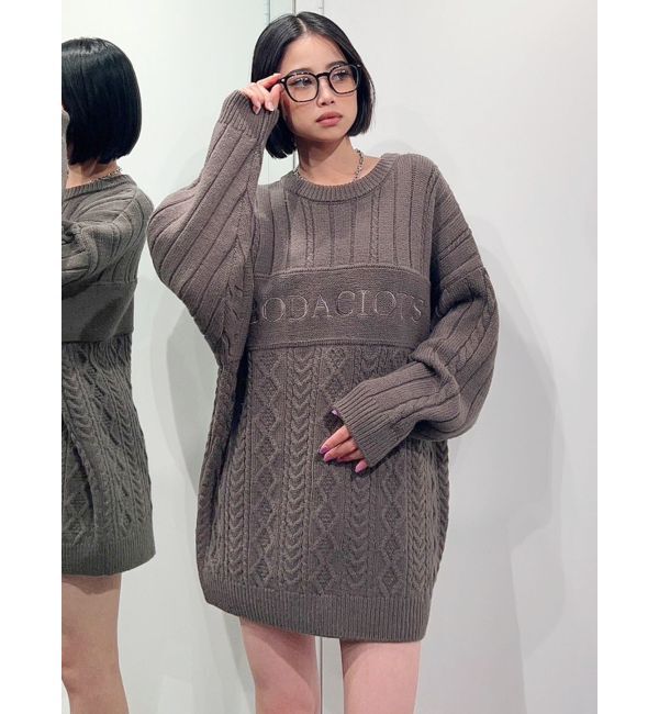 GYDA「BODACIOUS ケーブルニットトップス」|ニット・セーター|