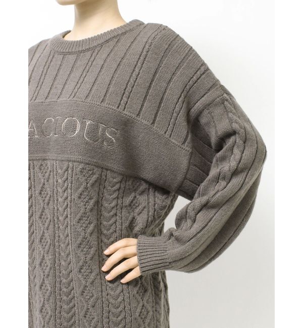 GYDA「BODACIOUS ケーブルニットトップス」|ニット・セーター|