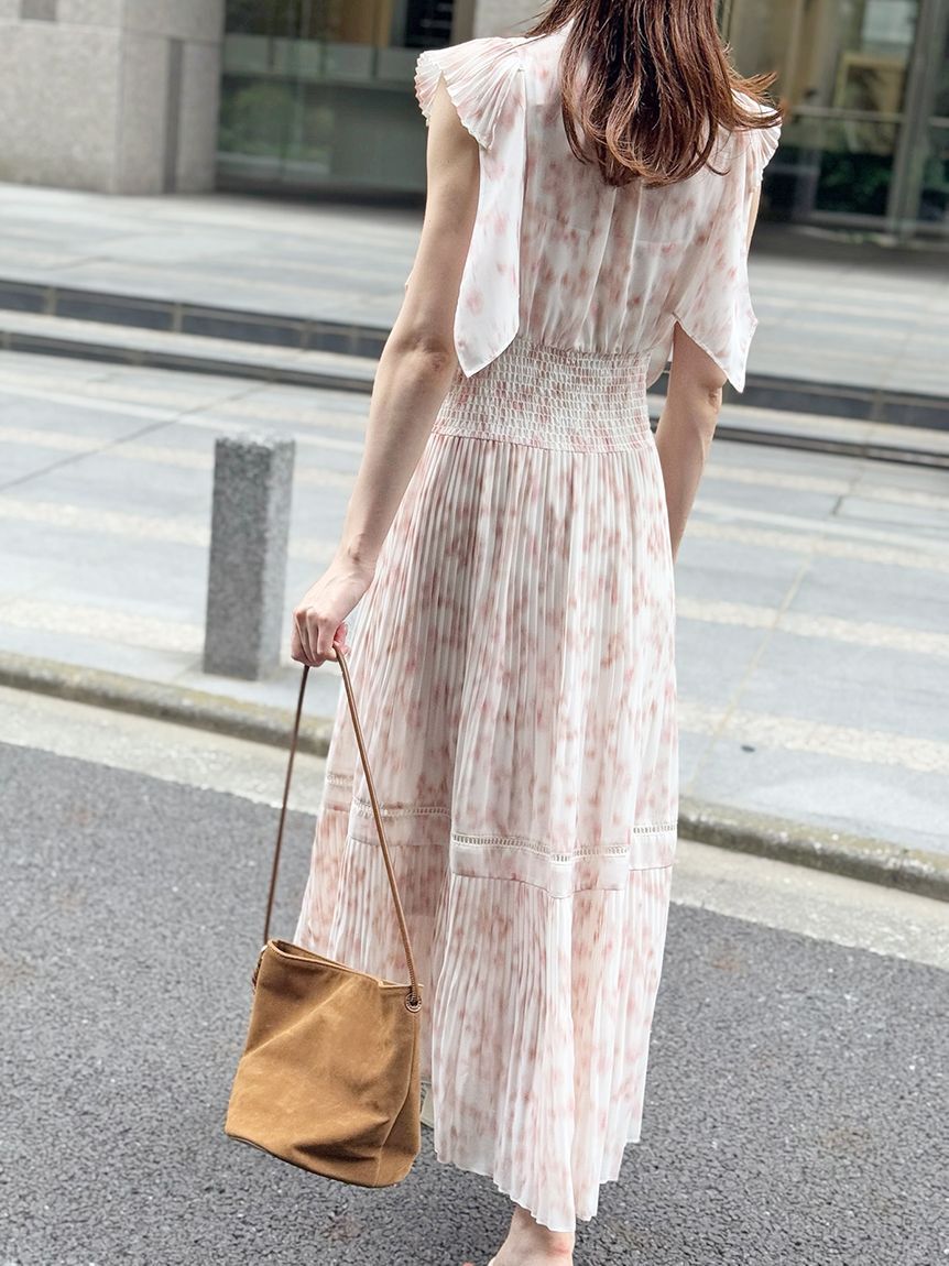 SNIDEL「Sustainableヘアラインフラワープリントワンピース」|ワンピース|