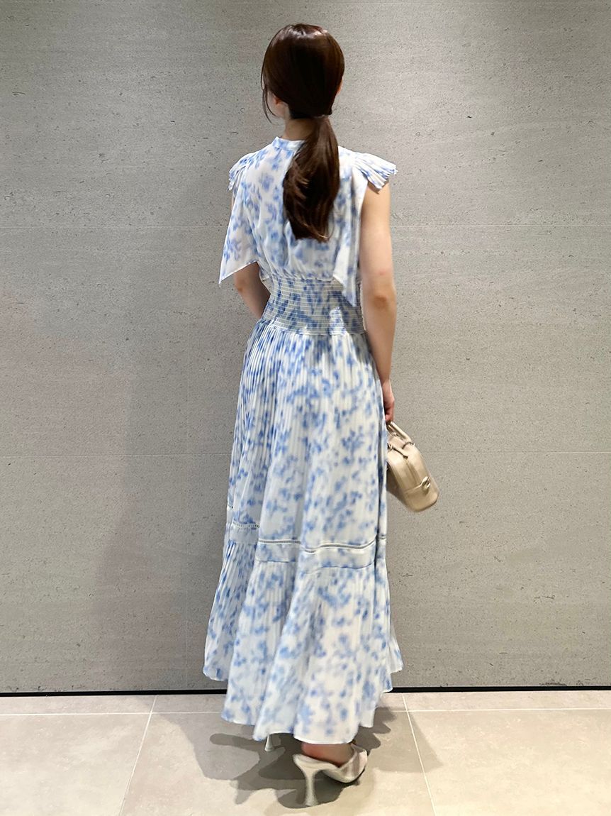 SNIDEL「Sustainableヘアラインフラワープリントワンピース」|ワンピース|