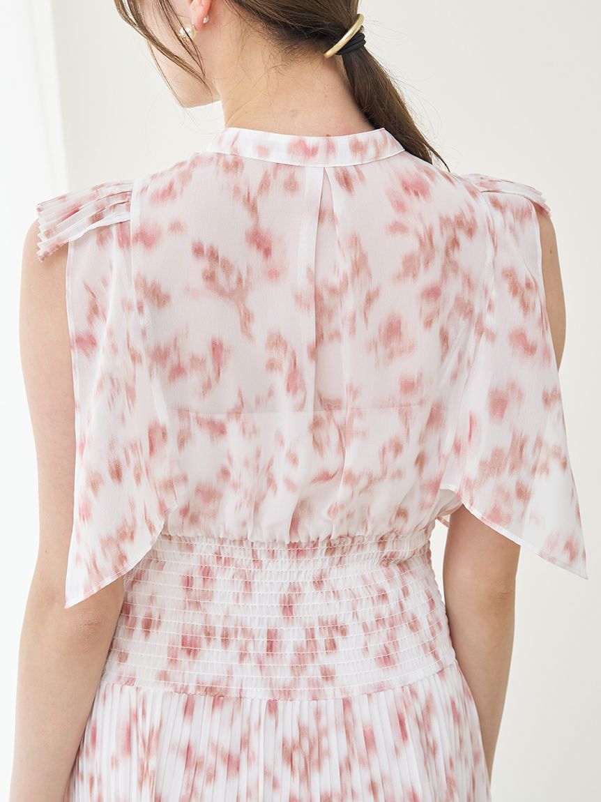 SNIDEL「Sustainableヘアラインフラワープリントワンピース」|ワンピース|