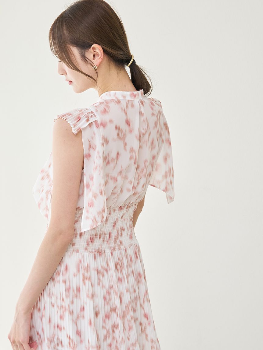 SNIDEL「Sustainableヘアラインフラワープリントワンピース」|ワンピース|