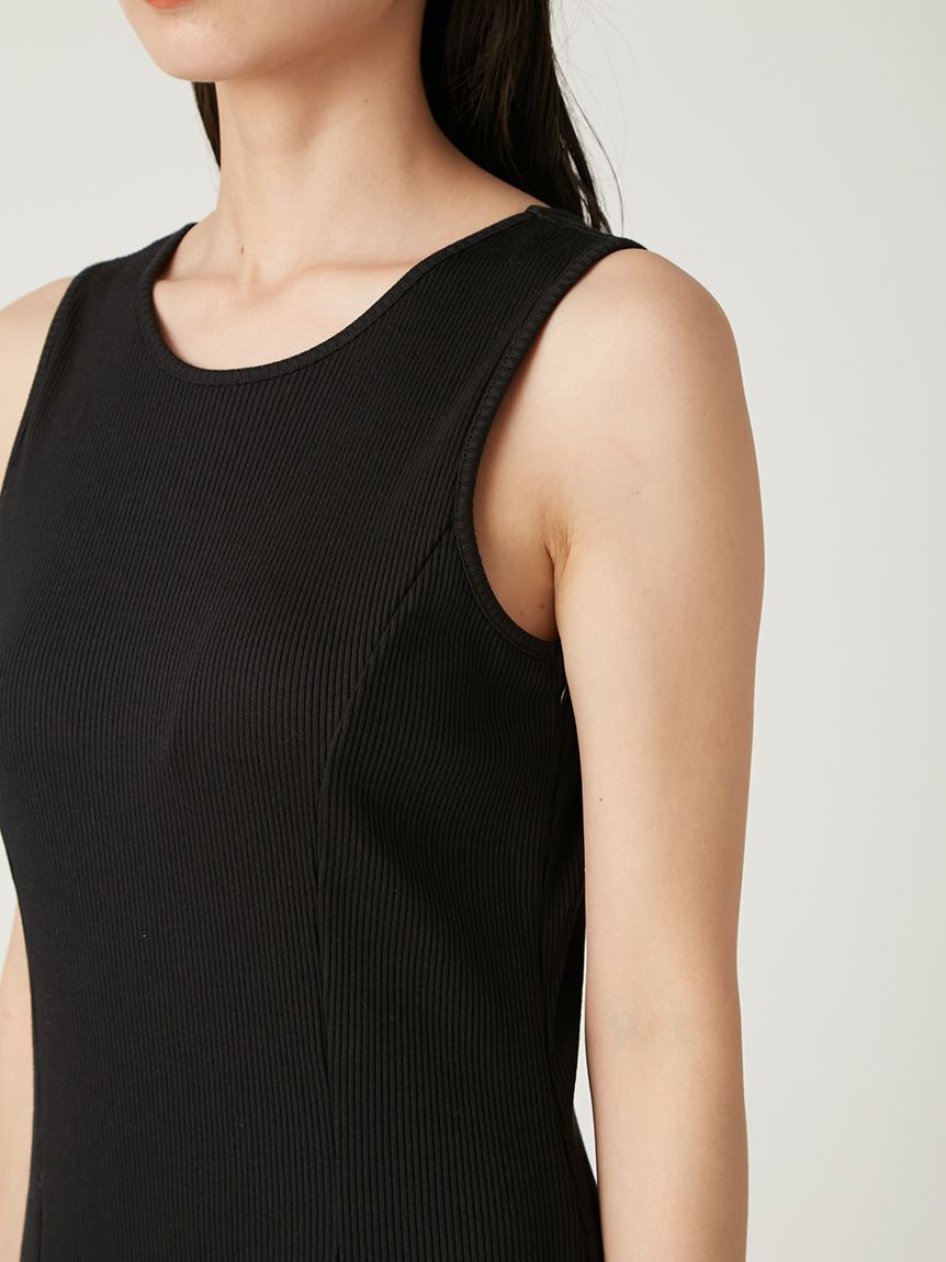 FRAY I.D「アシメヘムカットリブタンクワンピース／ウォッシャブル」|ワンピース|