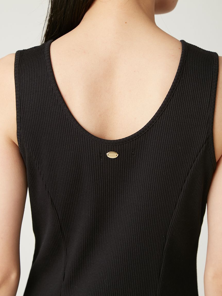 FRAY I.D「アシメヘムカットリブタンクワンピース／ウォッシャブル」|ワンピース|