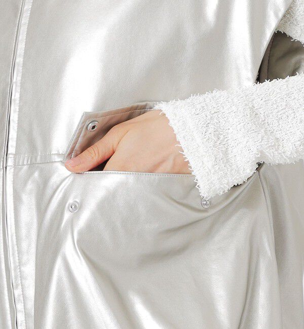  「シンセティックレザージップアップシャツ」|ブルゾン・スタジャン|