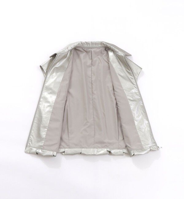  「シンセティックレザージップアップシャツ」|ブルゾン・スタジャン|