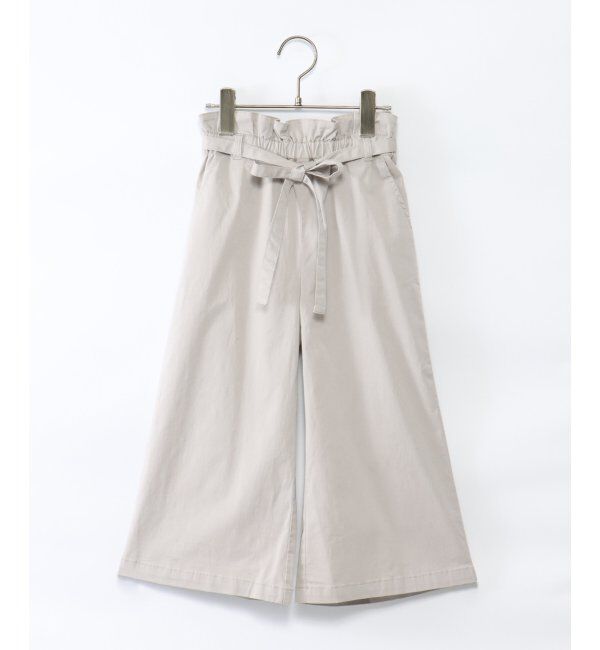 ikka kids「【キッズ】ウエストギャザーワイドパンツ（100~160cm）」|その他|ライトグレイ