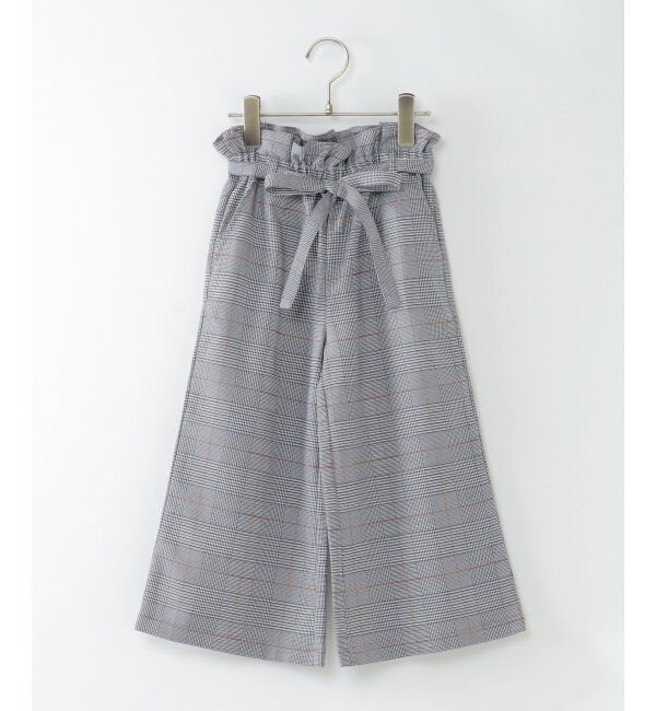 ikka kids「【キッズ】ウエストギャザーワイドパンツ（100~160cm）」|その他|グレイ