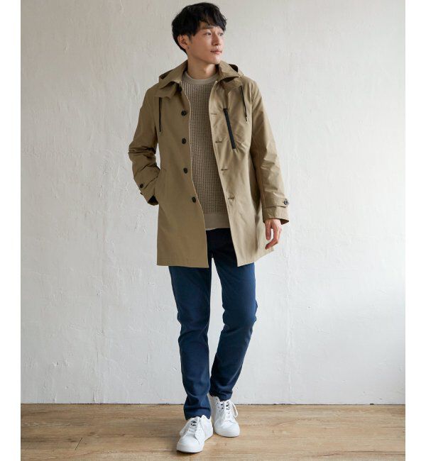 IKKA LOUNGE「撥水フードステンカラーコート」|その他|