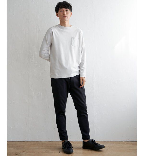 ikka「ライトダンボールダブルフェイスロンT」|Tシャツ・カットソー|